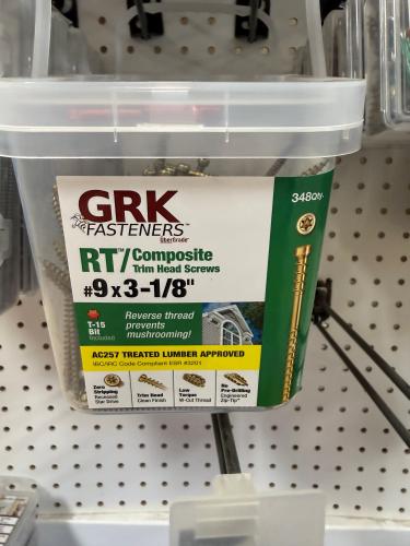 GRK #9x3-1/8" Fin/Trim Pro-Pak (348/bx) T-15 bit