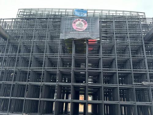 36"x6' Black Wild Hog Railing  Panel (Powder Coated)