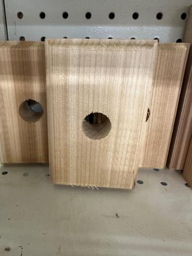 3-1/2"x5-1/2" RAW CEDAR HOSE BIB BLOCK