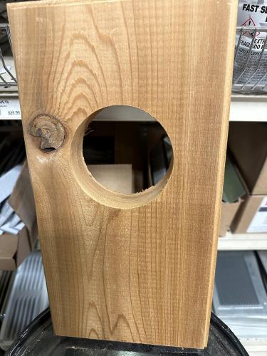 7-1/4"x13-1/2" RAW CEDAR LIGHT BLOCK