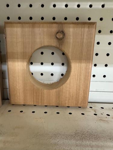 7-1/4"x7-1/4" RAW CEDAR LIGHT BLOCK