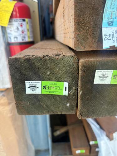 4-1/8"X4-1/8"X10' PRESSURE TREATED PRO GRADE CEDAR TONE (55/unit)