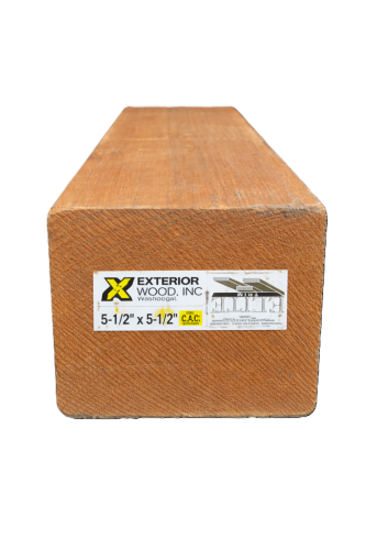 6X6X10' ELITE WOOD (HEM FIR  S4S CEDAR TONE  NON INCISED) *Special Order / Restock Charge Applies if Returned, AKA: Out Door Wood