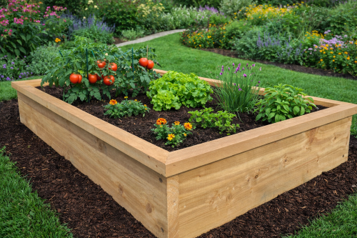 4'X6' CEDAR RAISED GARDEN BED 2X4 RIM