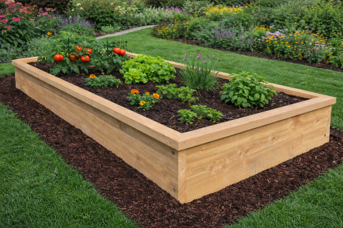 4'X8' CEDAR RAISED GARDEN BED 2X4 RIM