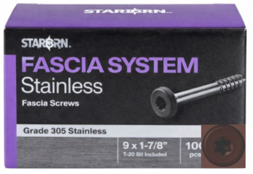 #73 (Java) Starborn Stainless Steel Fascia Screws 100ct