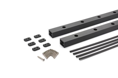 Signature 36"x6' Black Aluminum Round Baluster Kit.  (Comes w/ Top & Bottom Rail, Mounting Hardware, and Balusters)