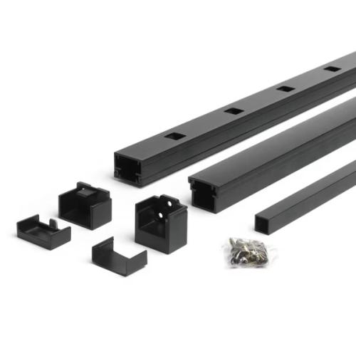 42"x8' Square Black Aluminum Baluster Kit (Horizontal) Signature Series **Mounting Hardware INCLUDED