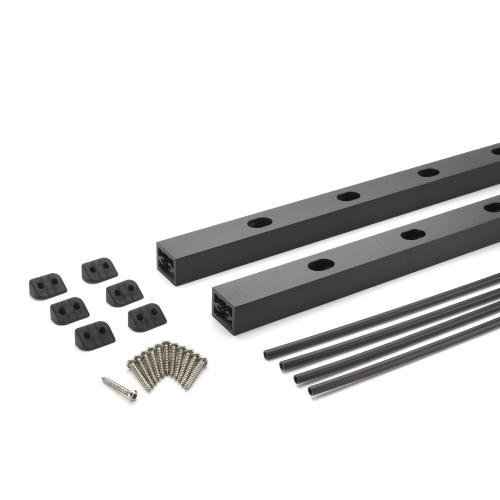 36" Black Rod & Rail STAIR Infill Cut Kit / Mounting Hardware, Signature Series
