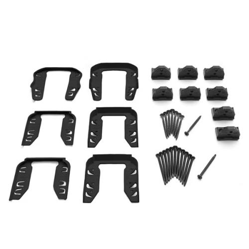 Transcend Horizontal Cut Kit Black (2-Crown Top Rail Gaskets, 4-Universal Top/Bottom Rail Gaskets, 4-RSB Rail Brackets, 8-Rail to Rail Bracket Fasteners, and 8-Rail to Post Fasteners INCLUDED)