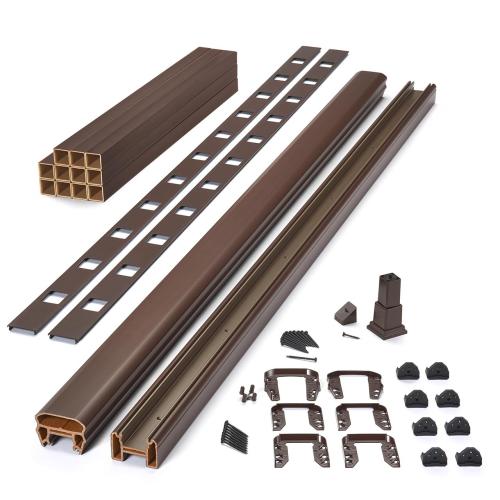 Transcend 36"x6' Horizontal Rail Kit VINTAGE LANTERN w/ VL Square Balusters (Includes: Top & Bottom Rail, Mounting Hardware, and Balusters)