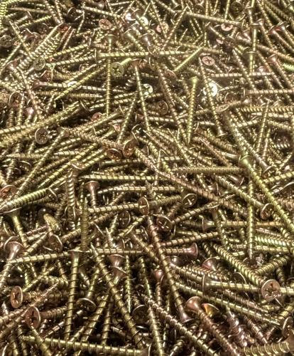 2" YELLOW ZINC INTERIOR SCREWS BY THE POUND