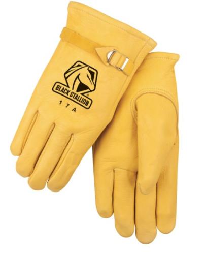Premium Elkskin Drivers Glove with Pull Strap Cuff