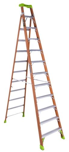 TYPE 1A 12' FG STEPLADDER 300LB CROSSOVER
