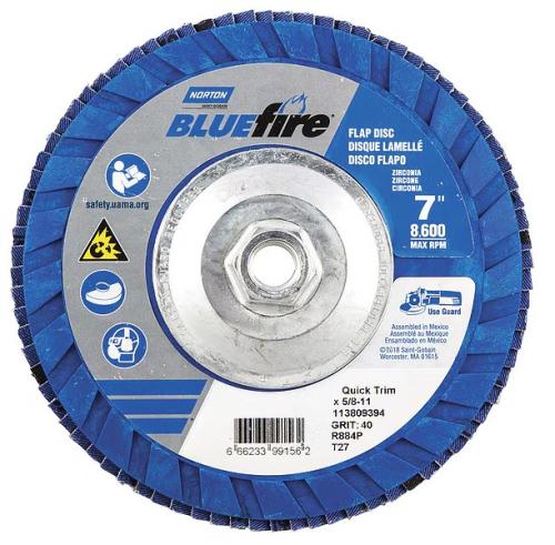 DISC FLAP 7 X 5/8-11 BLUEFIRE 40G T27