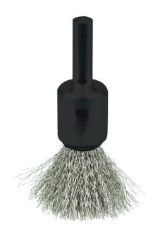 Crimped Wire End Brush 1/2", .006" Stainless Steel Fill