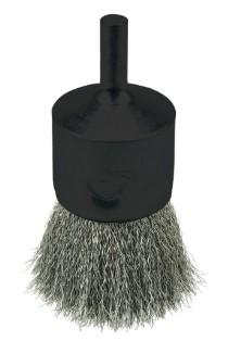 1" Crimped Wire End Brush, .0104" Stainless Steel Fill