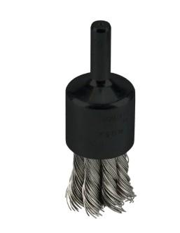 3/4" Knot Wire End Brush, .014" Stainless Steel Fill