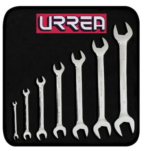OPEN END CHROME WRENCH SET W/ VINYL POUC