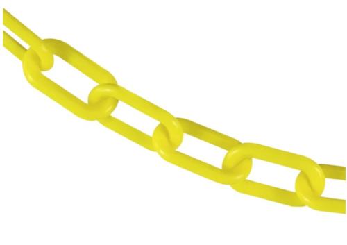 CHAIN YELLOW PLASTIC 2" X 100'