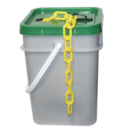 CHAIN YELLOW PLASTIC 2IN 160FT/PAIL