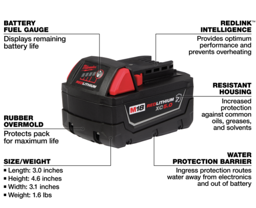 **FREE** M18 XC5.0 RESISTANT BATTERY