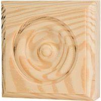 ROSETTE BLOCK 3-3/4IN PINE