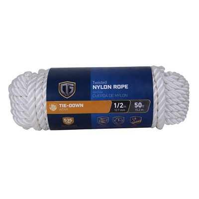 1/2IN X 50FT TWISTED NYLON ROPE