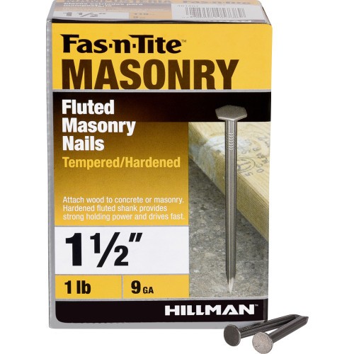 1LB MASONRY NAIL BRT 1-1/2 9GA