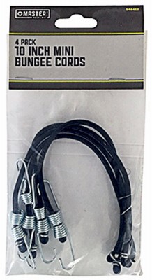 MM 4PK 10IN MINI BUNGEE CORD