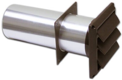 4IN BRN PLAS LOUVER VENT