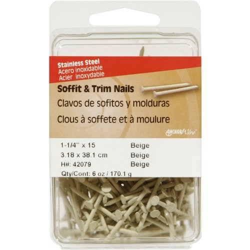 SS NAIL 1.25IN X 15 BEIGE  6OZ