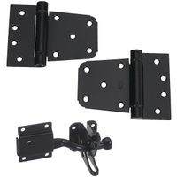 BLACK GATE KIT 2 HINGS  LATCH