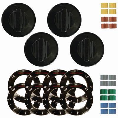 4PK BLK ELECTRIC KNOB KIT