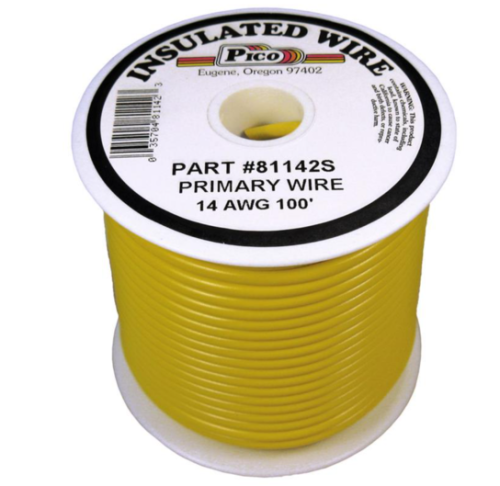 14 GAUGE YELLOW PRIMARY WIRE 100FT SPOOL