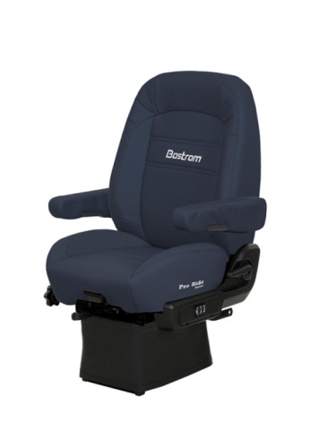 TRUCK SEAT  BLUE ULTRA-LEATHER  LOPRO - 910  DRAPE  DUAL 16" ARMRESTS  MID-BACK