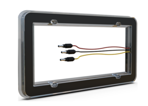 ICON LICENSE PLATE GLOW PURPLE/WHITE