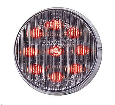 2" ROUND P2/P3 CLEARANCE MARKER RED CLEAR LENS