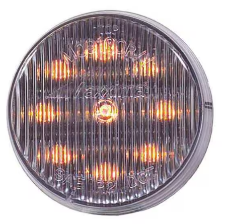 2" ROUND P2/P3 CLEARNACE MARKER AMBER CLEAR LENS