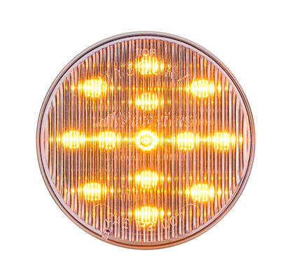 2.5" ROUND P2/P3 CLEARANCE MARKER AMBER CLEAR LENS