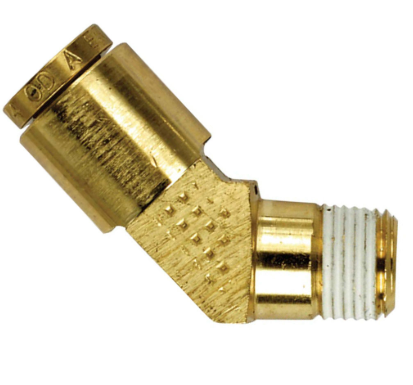 NYL PUSH-ON MALE 45 ELBOW 1/4 X 1/8