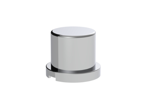 15/16" X 1-3/16" CHROME PLASTIC FLAT TOP NUT COVERS PUSH ON (10 PACK)