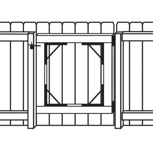 GATE ANTI-SAG KIT 25" - 72" OPENING BLACK FINISH
