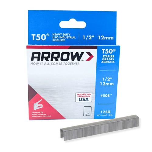 STAPLE 1/2" T50 1250 PER PACK 4PK/BOX