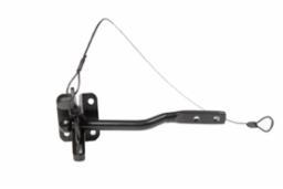 AUTO GATE LATCH 2" W/CABLE BLACK FINISH