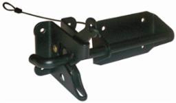 HEAVY AUTO GATE LATCH 3" W/CABLE BLACK FINISH