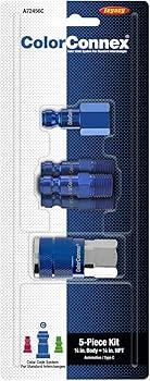 5 PC KIT 1/4" X 1/4" AUTO BLUE C1,CP1,CP2 CARDED