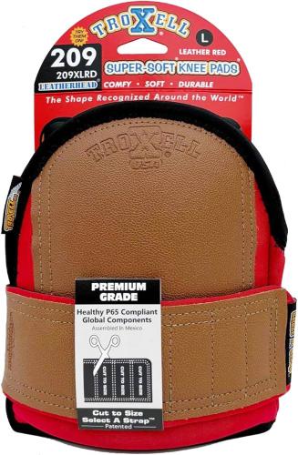 KNEE PAD LEATHERHEAD NEOPRENE NON LIQ RED LRG