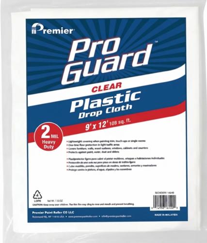 9X12 GLOBE 2 MIL PLASTIC DROP CLOTH 18040