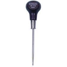 SCRATCH AWL WOOD HANDLE ALLOY STEEL BLD 6-1/16"
